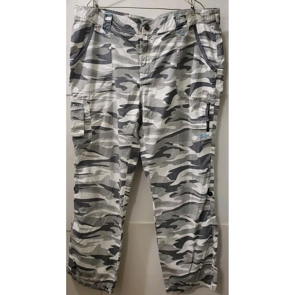 Cabelas Women's‎ Cargo Pants, White/Gray Outdoors, Street Wear, Size 18 Norm
